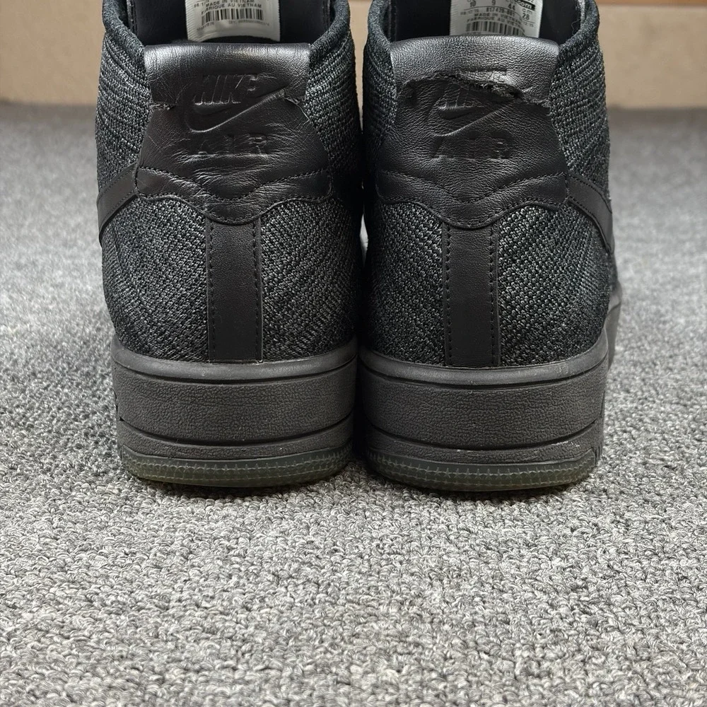 Nike Air Force 1 Ultra Flyknit Mid Dark Grey Black 817420-001 Men's Size 10